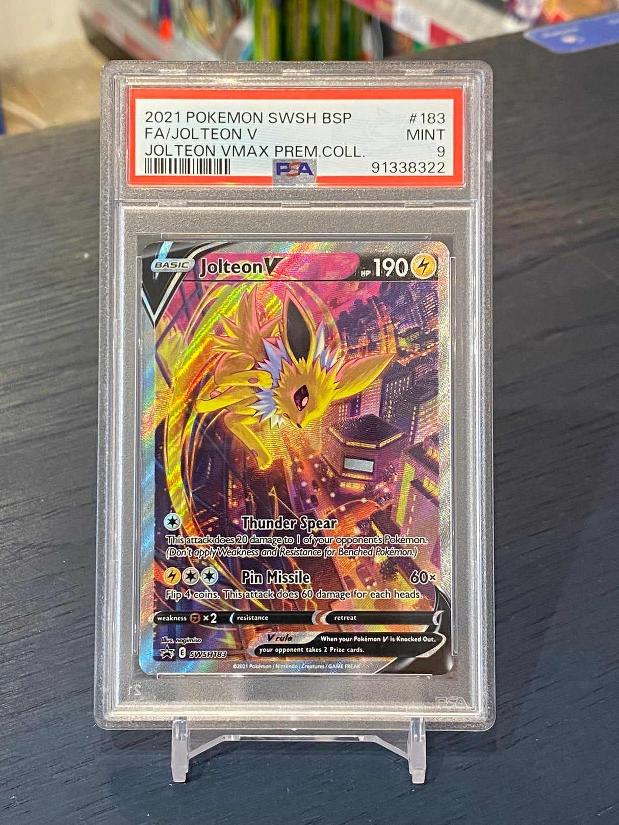 Pokemon SWSH Promo, 2021: Jolteon V #183 - PSA 9, Mint