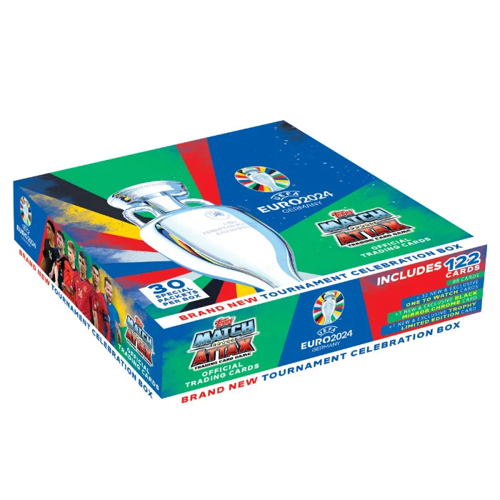 Topps Match Attax Fodboldkort EURO 2024 Tournament Celebration Booster Display Box Kortspil