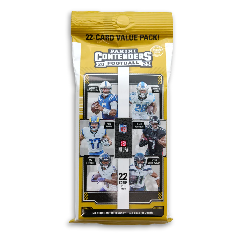 Panini: NFL Contenders 2023 Amerikansk Fodbold - Fat Pack (22 NFL kort)