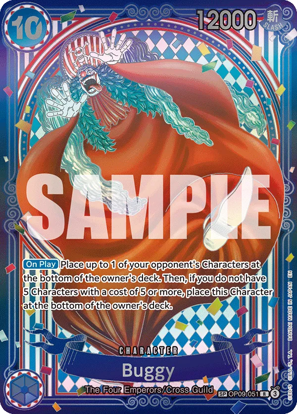 Buggy (OP09-051) (V.2) - The Azure Sea's Seven (Special Rare) [OP14-OP09-051] English / Near Mint / Normal