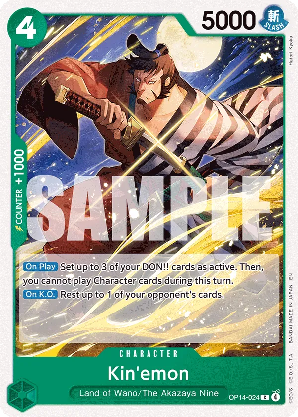 Kin'emon (OP14-024) - The Azure Sea's Seven (Common) [OP14-024] English / Near Mint / Normal