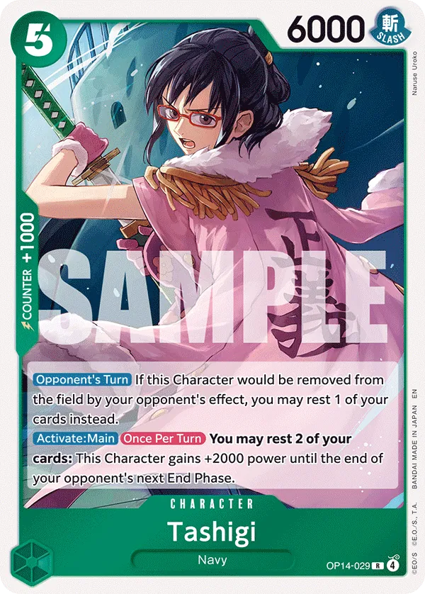 Tashigi (OP14-029) - The Azure Sea's Seven (Rare) [OP14-029] English / Near Mint / Normal
