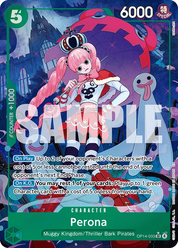 Perona (OP14-033) (V.2) - The Azure Sea's Seven (Alternate Art) [OP14-033] English / Near Mint / Normal