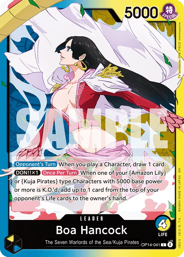 Boa Hancock (OP14-041) (V.1) - The Azure Sea's Seven (Leader) [OP14-041] English / Near Mint / Normal