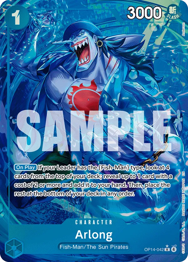 Arlong (OP14-042) (V.2) - The Azure Sea's Seven (Alternate Art) [OP14-042] English / Near Mint / Normal