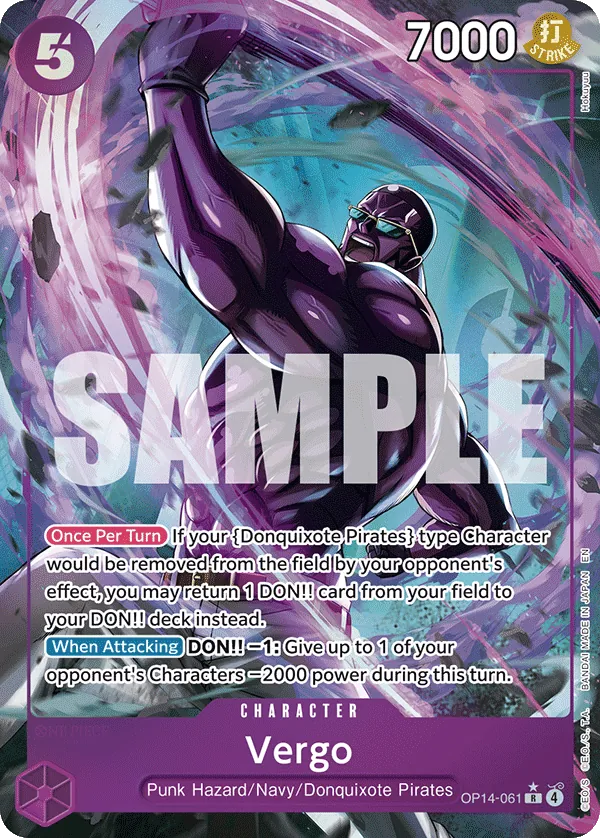 Vergo (OP14-061) (V.2) - The Azure Sea's Seven (Alternate Art) [OP14-061] English / Near Mint / Normal