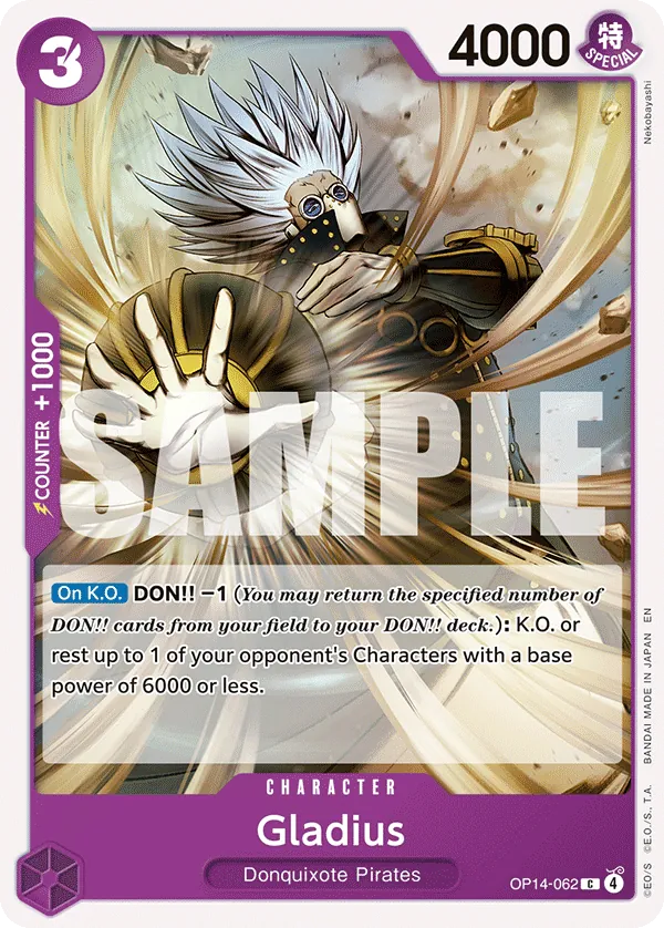 Gladius (OP14-062) - The Azure Sea's Seven (Common) [OP14-062] English / Near Mint / Normal