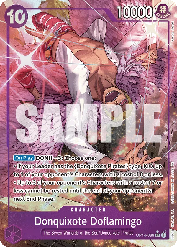 Donquixote Doflamingo (OP14-069) (V.2) - The Azure Sea's Seven (Alternate Art) [OP14-069] English / Near Mint / Normal