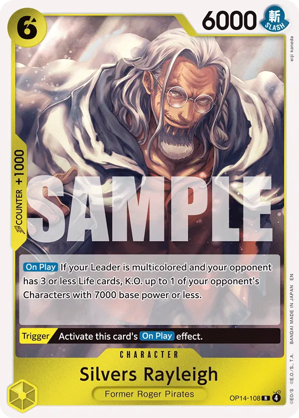 Silvers Rayleigh (OP14-108) - The Azure Sea's Seven (Rare) [OP14-108] English / Near Mint / Normal