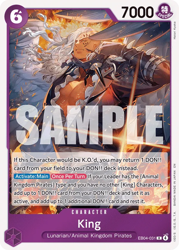 King (EB04-031) (V.1) - The Azure Sea's Seven (Rare) [OP14-EB04-031] English / Near Mint / Normal