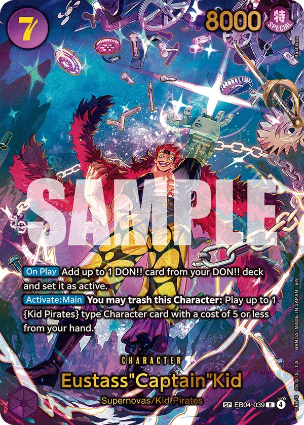 Eustass"Captain"Kid (EB04-039) (V.2) - The Azure Sea's Seven (Special Rare) [OP14-EB04-039] English / Near Mint / Normal