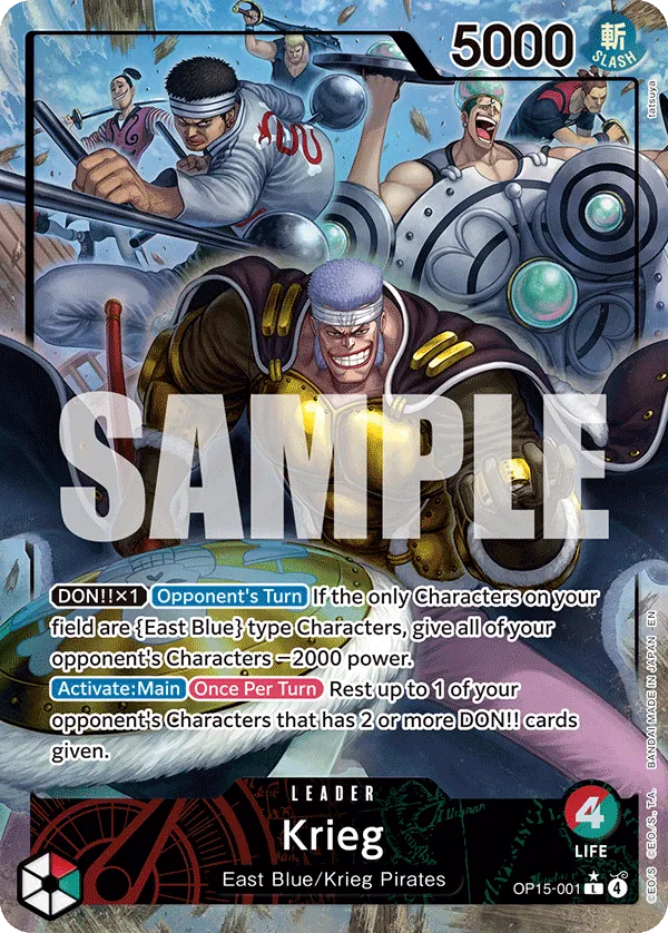 Krieg (OP15-001) (V.2) - Adventure on Kami’s Island (Alternate Art) [OP15-001] English / Near Mint / Normal