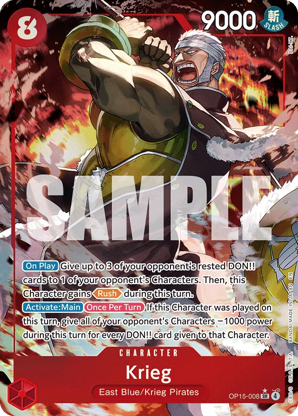 Krieg (OP15-008) (V.2) - Adventure on Kami’s Island (Alternate Art) [OP15-008] English / Near Mint / Normal