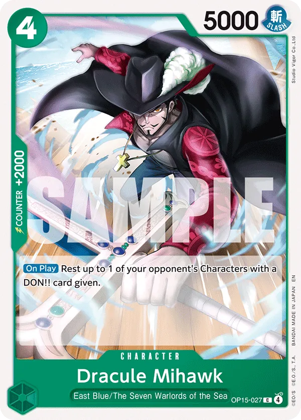 Dracule Mihawk (OP15-027) - Adventure on Kami’s Island (Common) [OP15-027] English / Near Mint / Normal