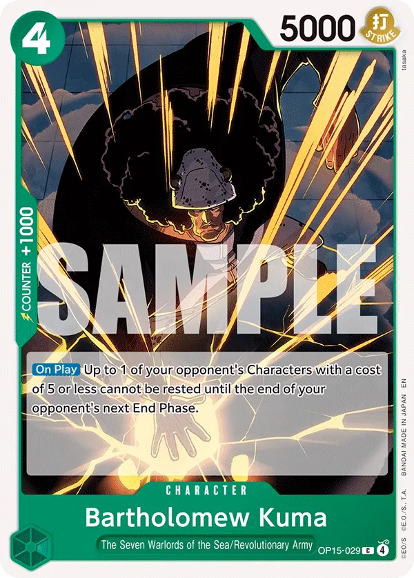 Bartholomew Kuma (OP15-029) - Adventure on Kami’s Island (Common) [OP15-029] English / Near Mint / Normal