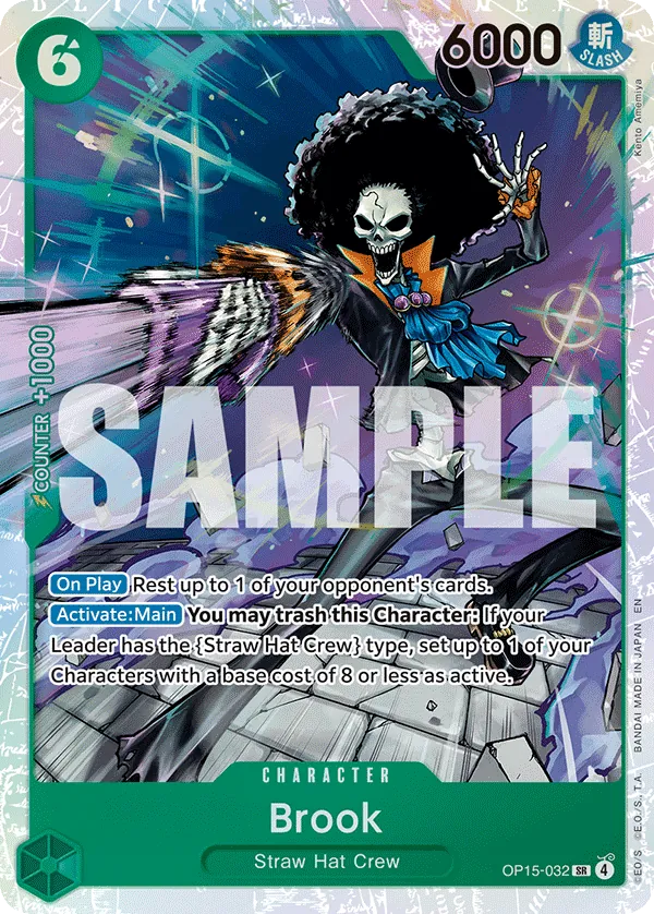 Brook (OP15-032) (V.1) - Adventure on Kami’s Island (Super Rare) [OP15-032] English / Near Mint / Normal