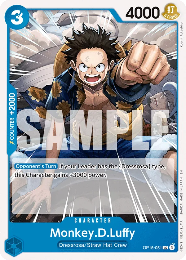 Monkey.D.Luffy (OP15-051) - Adventure on Kami’s Island (Uncommon) [OP15-051] English / Near Mint / Normal