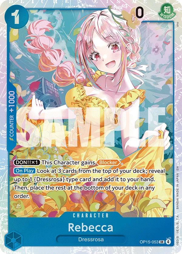 Rebecca (OP15-053) (V.1) - Adventure on Kami’s Island (Super Rare) [OP15-053] English / Near Mint / Normal