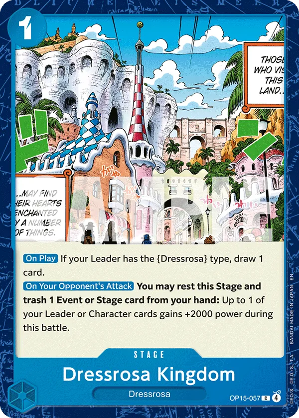 Dressrosa Kingdom (OP15-057) - Adventure on Kami’s Island (Common) [OP15-057] English / Near Mint / Normal