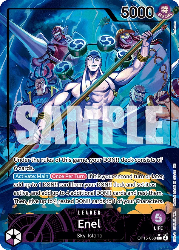 Enel (OP15-058) (V.2) - Adventure on Kami’s Island (Alternate Art) [OP15-058] English / Near Mint / Normal