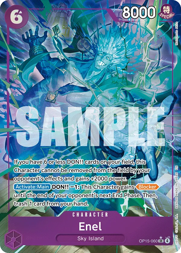 Enel (OP15-060) (V.2) - Adventure on Kami’s Island (Alternate Art) [OP15-060] English / Near Mint / Normal