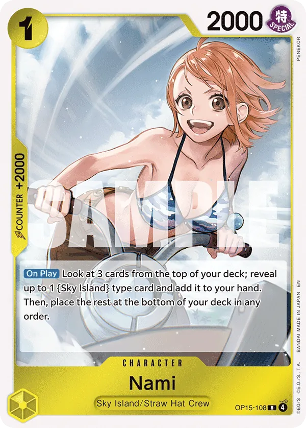 Nami (OP15-108) - Adventure on Kami’s Island (Rare) [OP15-108] English / Near Mint / Normal