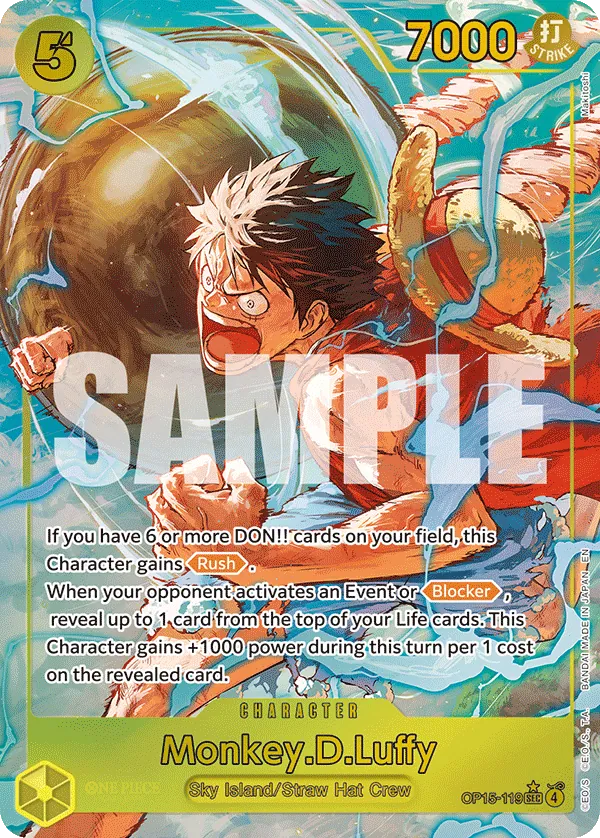 Monkey.D.Luffy (OP15-119) (V.2) - Adventure on Kami’s Island (Alternate Art) [OP15-119] English / Near Mint / Normal