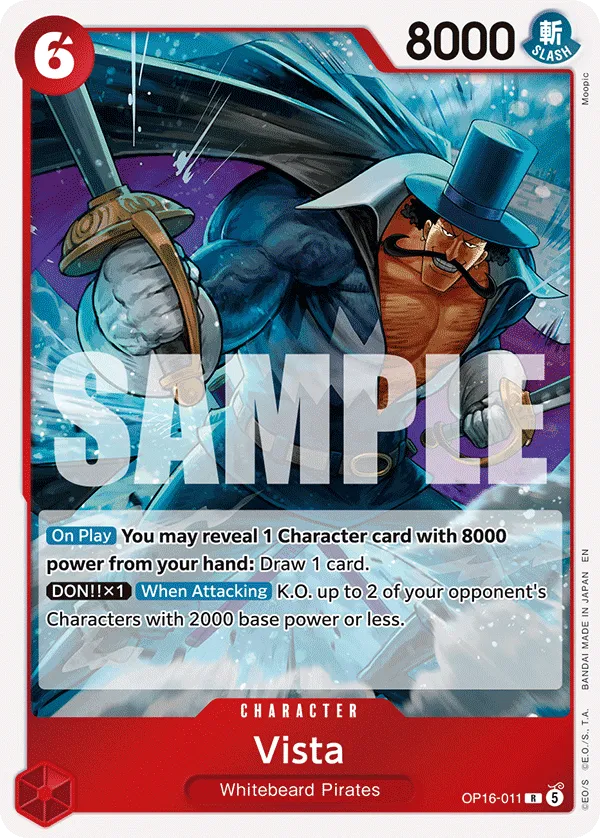 Vista (OP16-011) (V.1) - The Time of Battle (Rare) [OP16-011] English / Near Mint / Normal