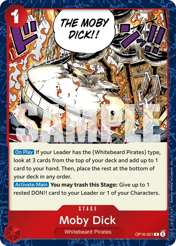 Moby Dick (OP16-021) (V.1) - The Time of Battle (Rare) [OP16-021] English / Near Mint / Normal