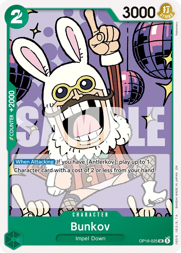 Bunkov (OP16-025) - The Time of Battle (Uncommon) [OP16-025] English / Near Mint / Normal