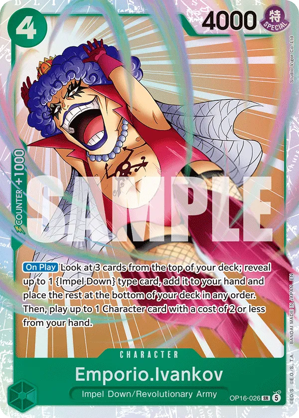 Emporio.Ivankov (OP16-026) (V.1) - The Time of Battle (Super Rare) [OP16-026] English / Near Mint / Normal