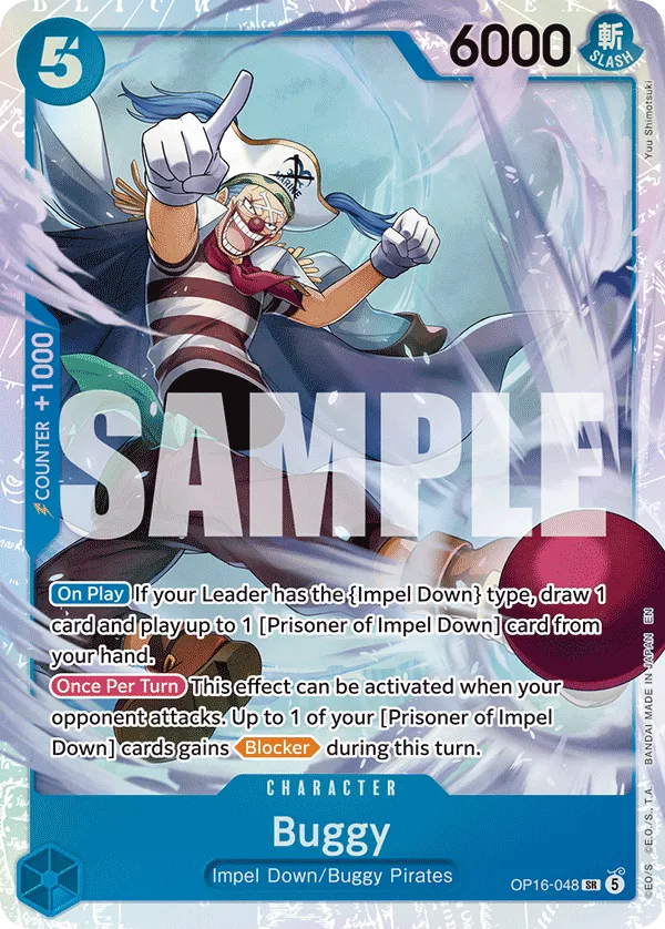 Buggy (OP16-048) (V.1) - The Time of Battle (Super Rare) [OP16-048] English / Near Mint / Normal