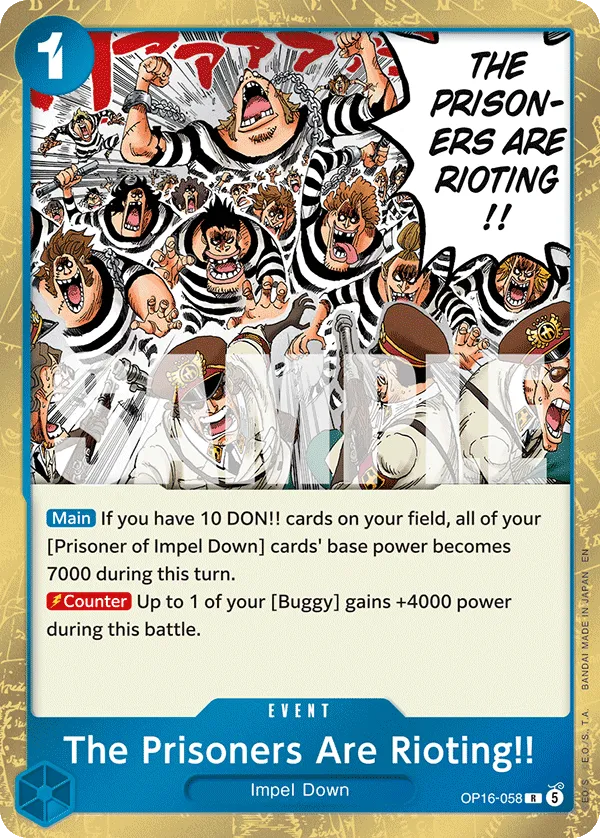 The Prisoners Are Rioting!! (OP16-058) - The Time of Battle (Rare) [OP16-058] English / Near Mint / Normal