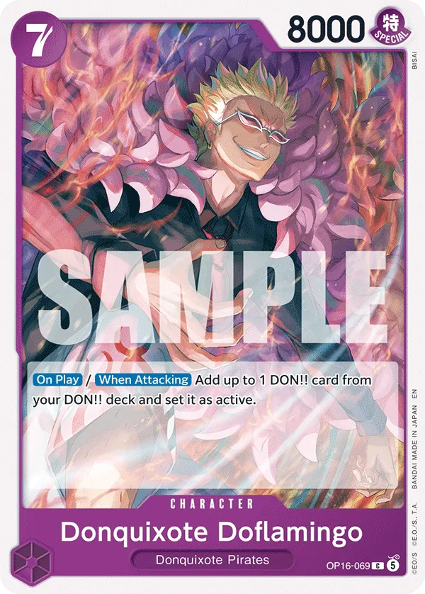 Donquixote Doflamingo (OP16-069) - The Time of Battle (Common) [OP16-069] English / Near Mint / Normal