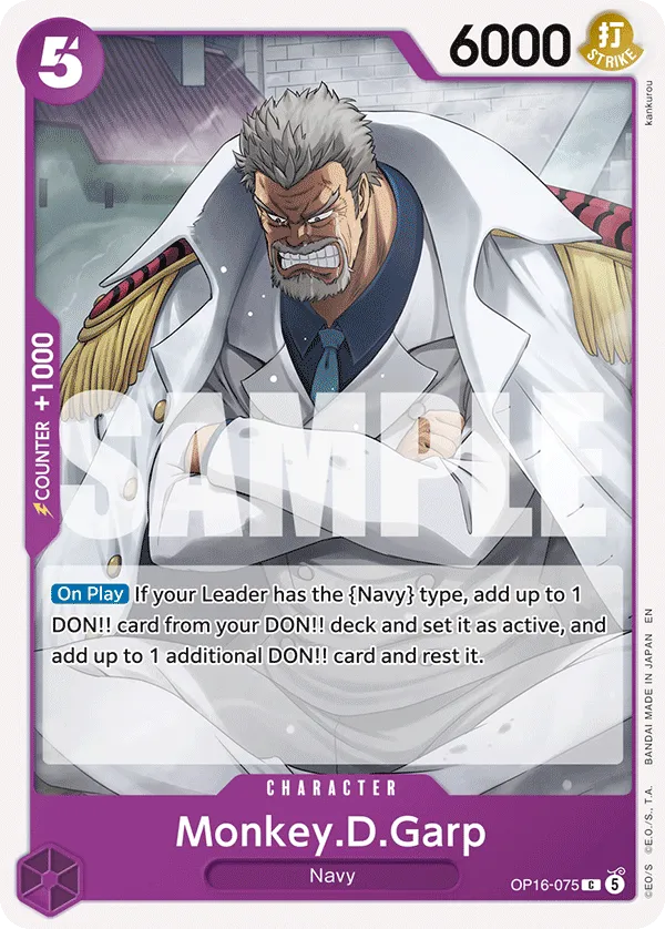 Monkey.D.Garp (OP16-075) - The Time of Battle (Common) [OP16-075] English / Near Mint / Normal