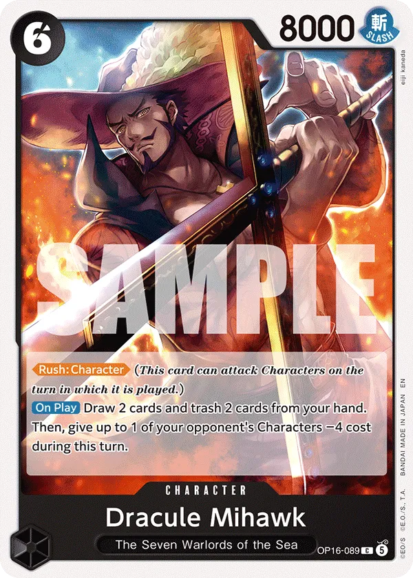 Dracule Mihawk (OP16-089) - The Time of Battle (Common) [OP16-089] English / Near Mint / Normal