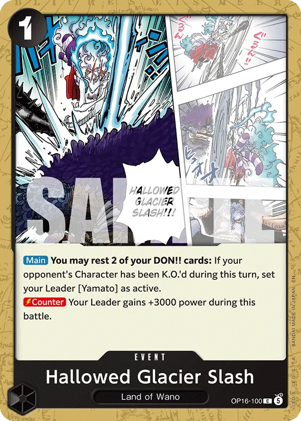Hallowed Glacier Slash (OP16-100) - The Time of Battle (Common) [OP16-100] English / Near Mint / Normal