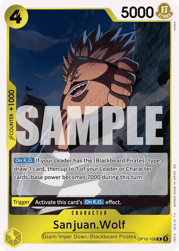 Sanjuan.Wolf (OP16-106) - The Time of Battle (Rare) [OP16-106] English / Near Mint / Normal
