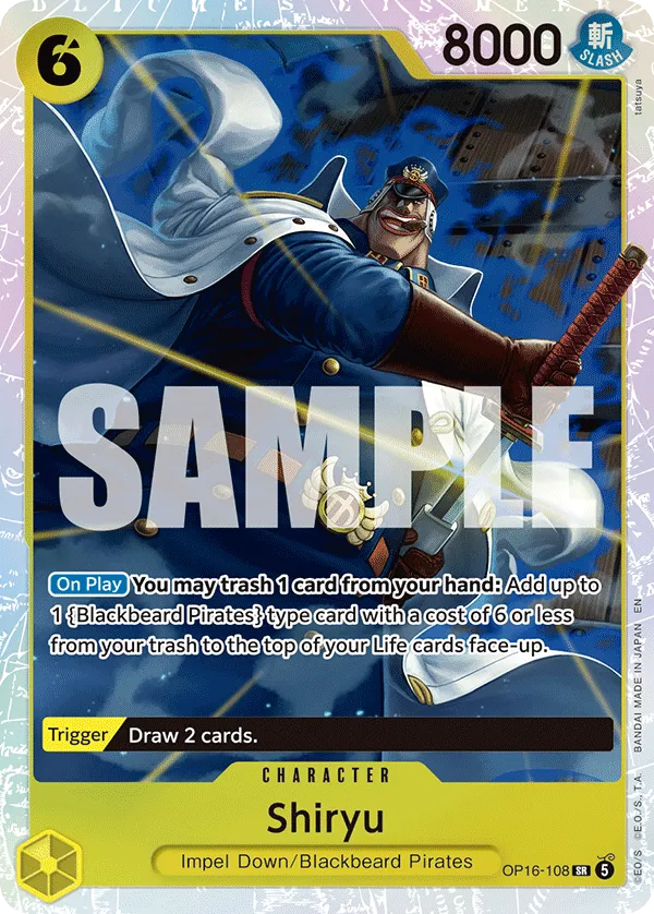 Shiryu (OP16-108) (V.1) - The Time of Battle (Super Rare) [OP16-108] English / Near Mint / Normal