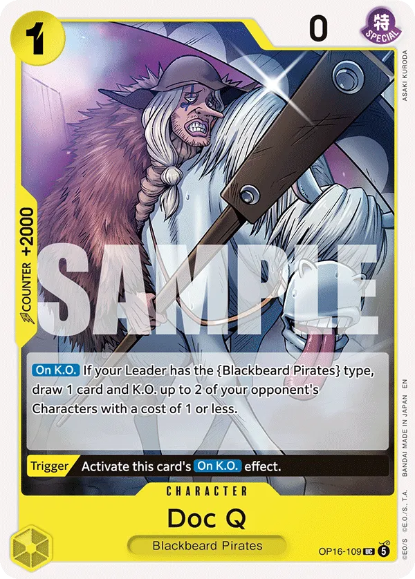 Doc Q (OP16-109) - The Time of Battle (Uncommon) [OP16-109] English / Near Mint / Normal