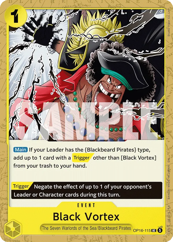 Black Vortex (OP16-115) - The Time of Battle (Uncommon) [OP16-115] English / Near Mint / Normal