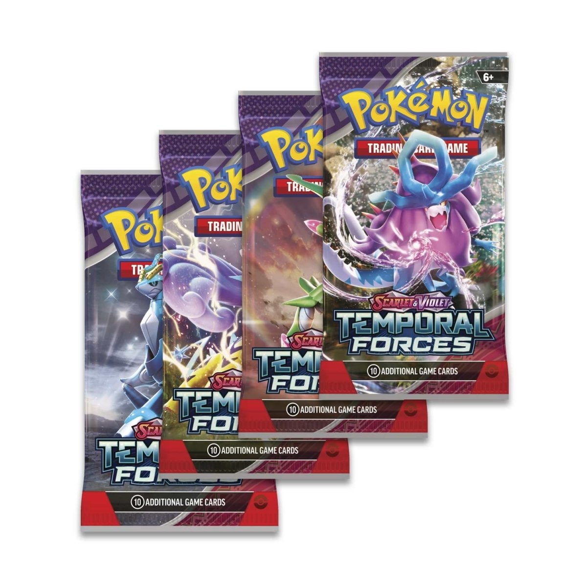 Pokémon TCG: Scarlet & Violet: Temporal Forces - Booster Pack Art Set (4 stk.)