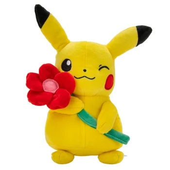 Pokémon Plush: Pikachu med Blomst Bamse - 20 cm