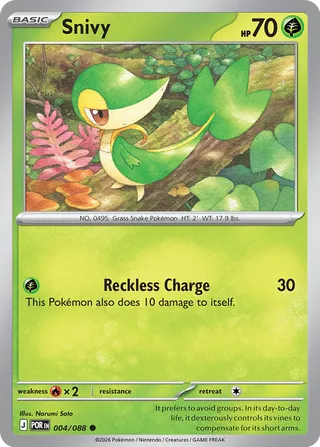 Snivy - Perfect Order (Common) [POR-004] English / Near Mint / Normal