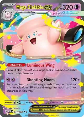 Mega Clefable ex - Perfect Order (Double Rare) [POR-031] English / Near Mint / Normal