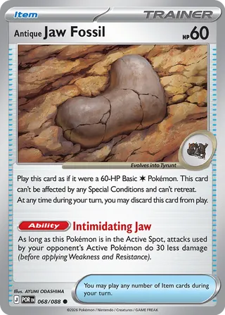 Antique Jaw Fossil - Perfect Order (Common) [POR-068] English / Near Mint / Normal