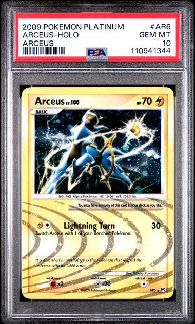 Arceus #AR6 - Arceus - Holo Rare - PSA 10