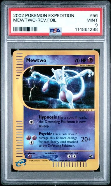 Mewtwo #56 - Expedition - Rev. Foil - PSA 9