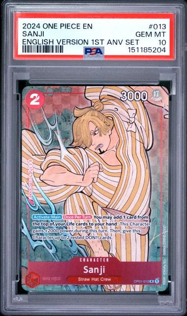 Sanji #013 - 1st Anniversary Set - Promo - PSA 10
