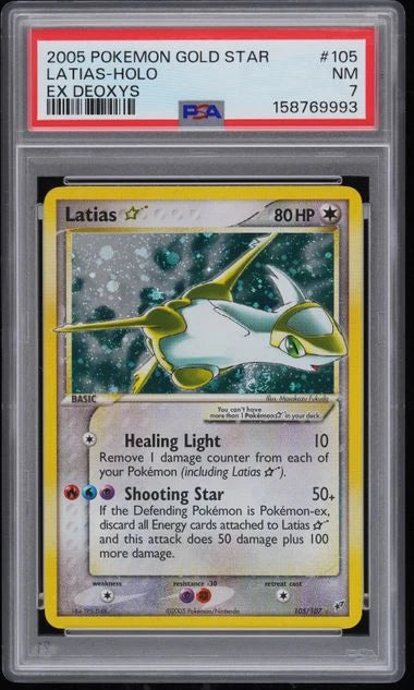 Latias Gold Star #105 - EX Deoxys - Holo Rare - PSA 7